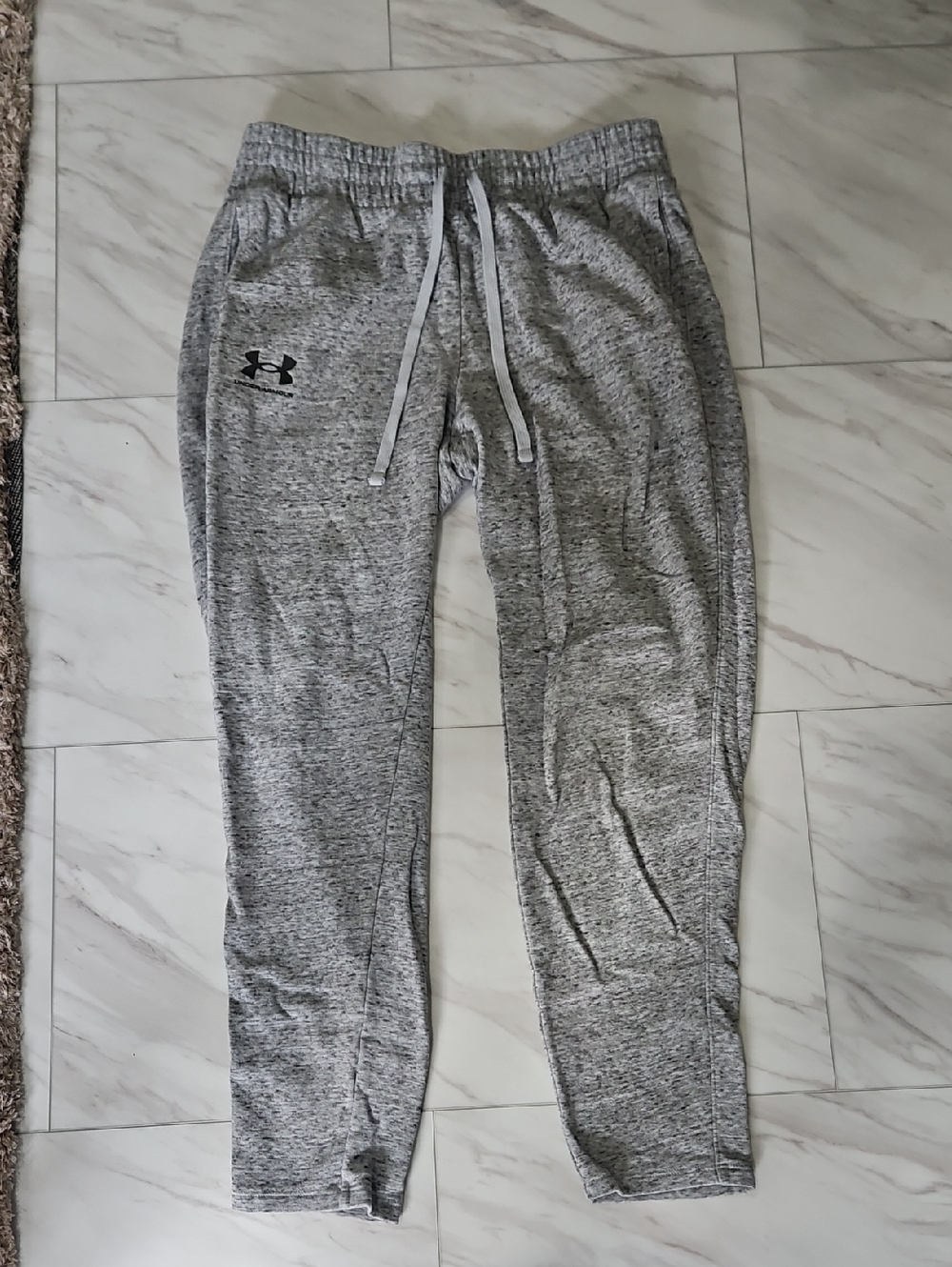 Under Armour Gray Heather Joggers with Drawstring